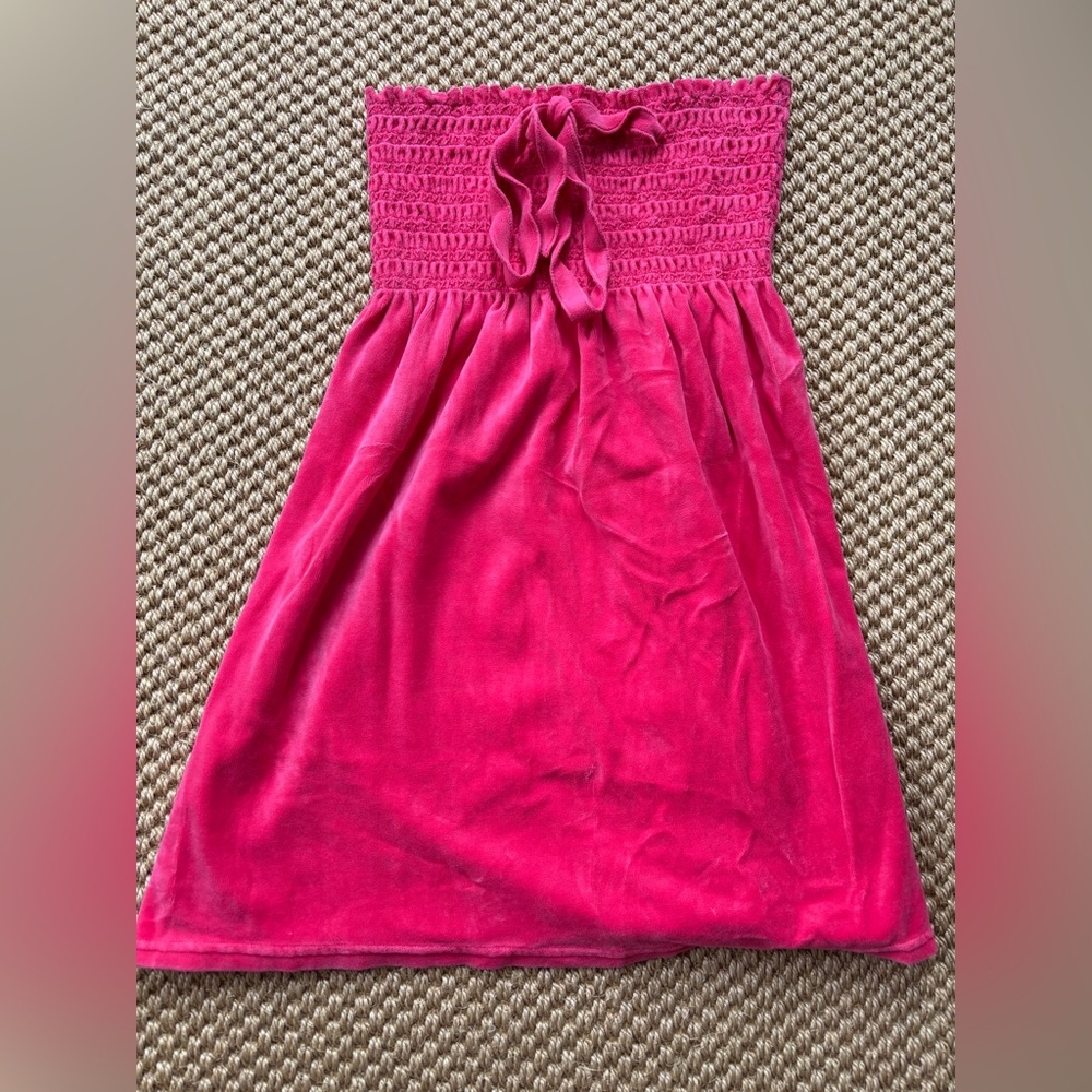 Juicy Couture Babydoll Velour Cover Up Magenta Hot Pink Size L